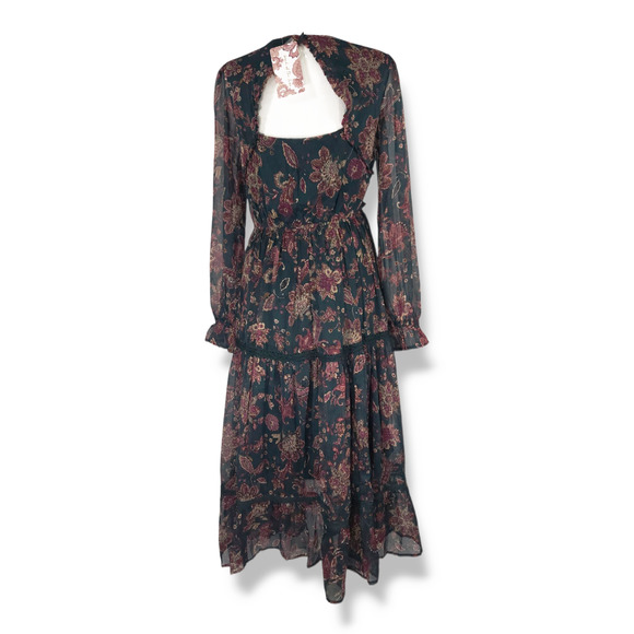 NWT Band of the Free Empire Midi Dress M 8-10 Pine Paisley Boho Cottagecore - Picture 7 of 14